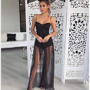 Bodysuit with overlay dress
